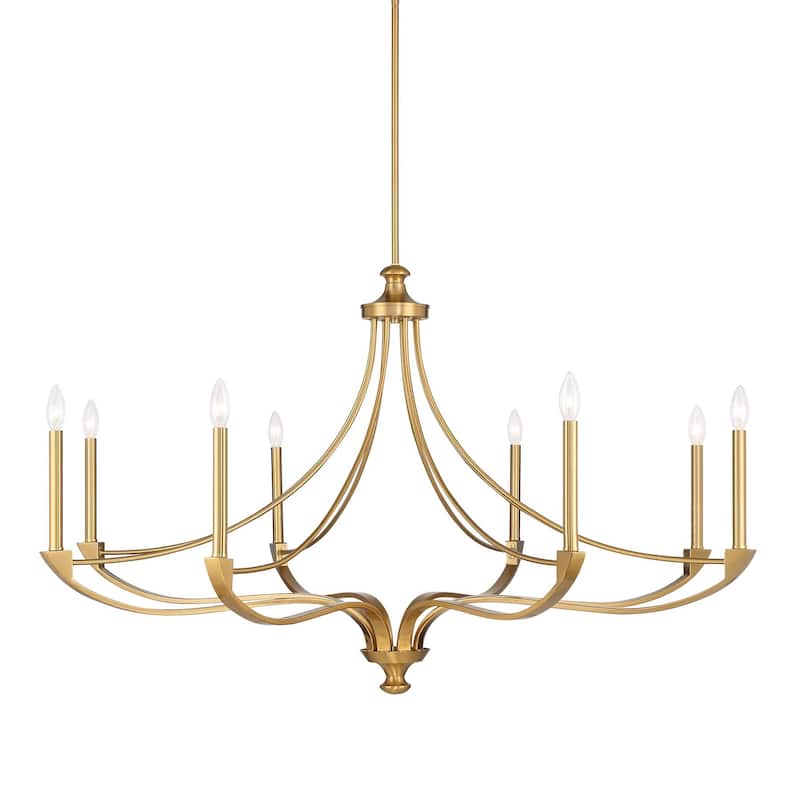 Savoy House 1-6415-8 Preserve 8 Light 50" Wide Taper Candle Style - Warm Brass