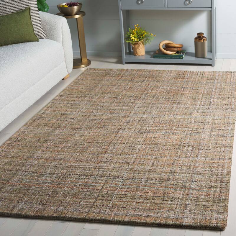 SAFAVIEH Handmade Abstract Cliff Rug - 5' x 8' - Brown/Green