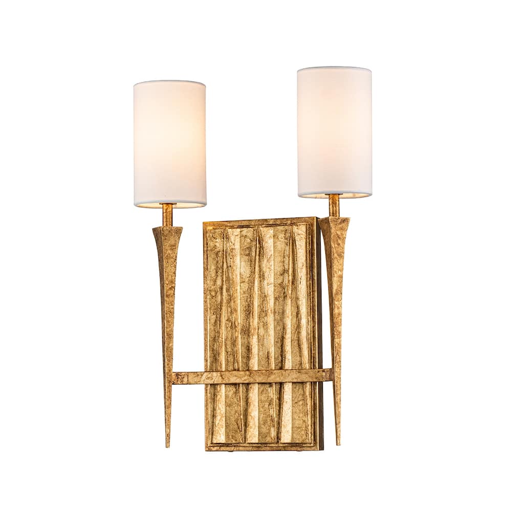 Crest 2 Light Gold Sconce - 12 x 4 x 18