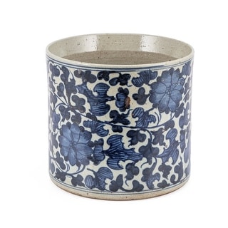 Dynasty Orchid Pot Twisted Peony Motif Large
