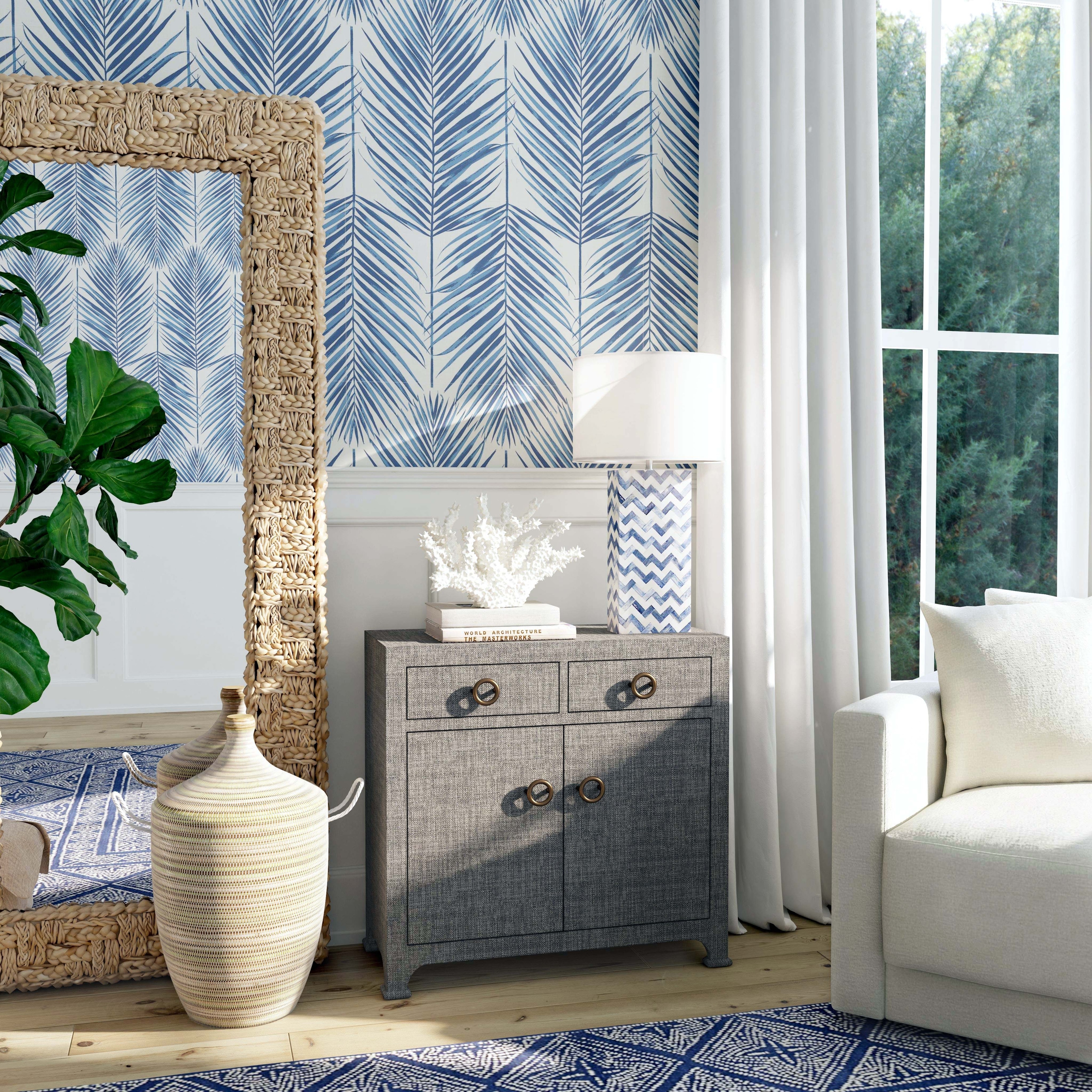 Chatham 2-Drawer Raffia Accent Cabinet