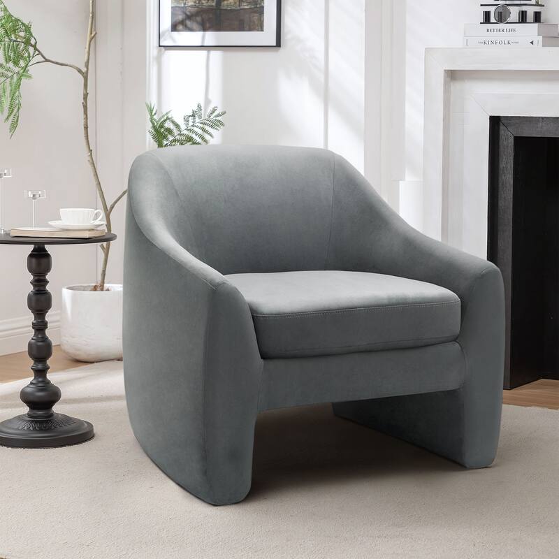 Nordic-style Upholstered Barrel Chair