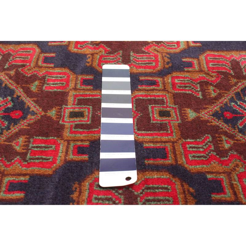 ECARPETGALLERY Hand-knotted Teimani Dark Navy Wool Rug - 3'2 x 5'5