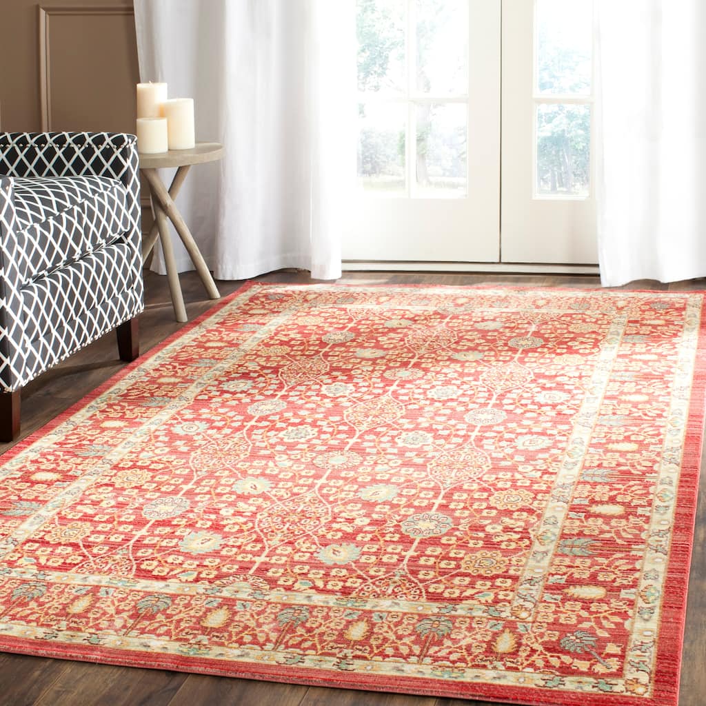 SAFAVIEH Valencia Alida Distressed Vintage Boho Oriental Polyester Rug