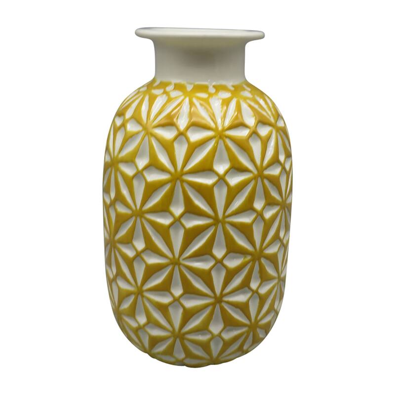 Decorative Daisy Ceramic Vase Contemporary