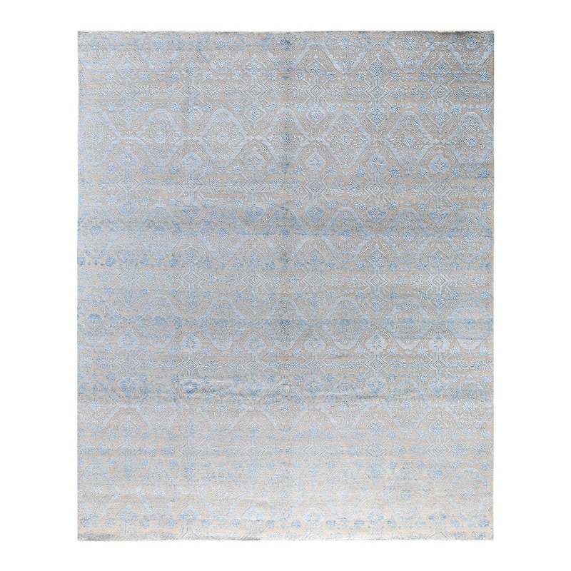 Ikat One-of-a-Kind Handmade Area Rug, Beige - 7' 9" x 9' 5"