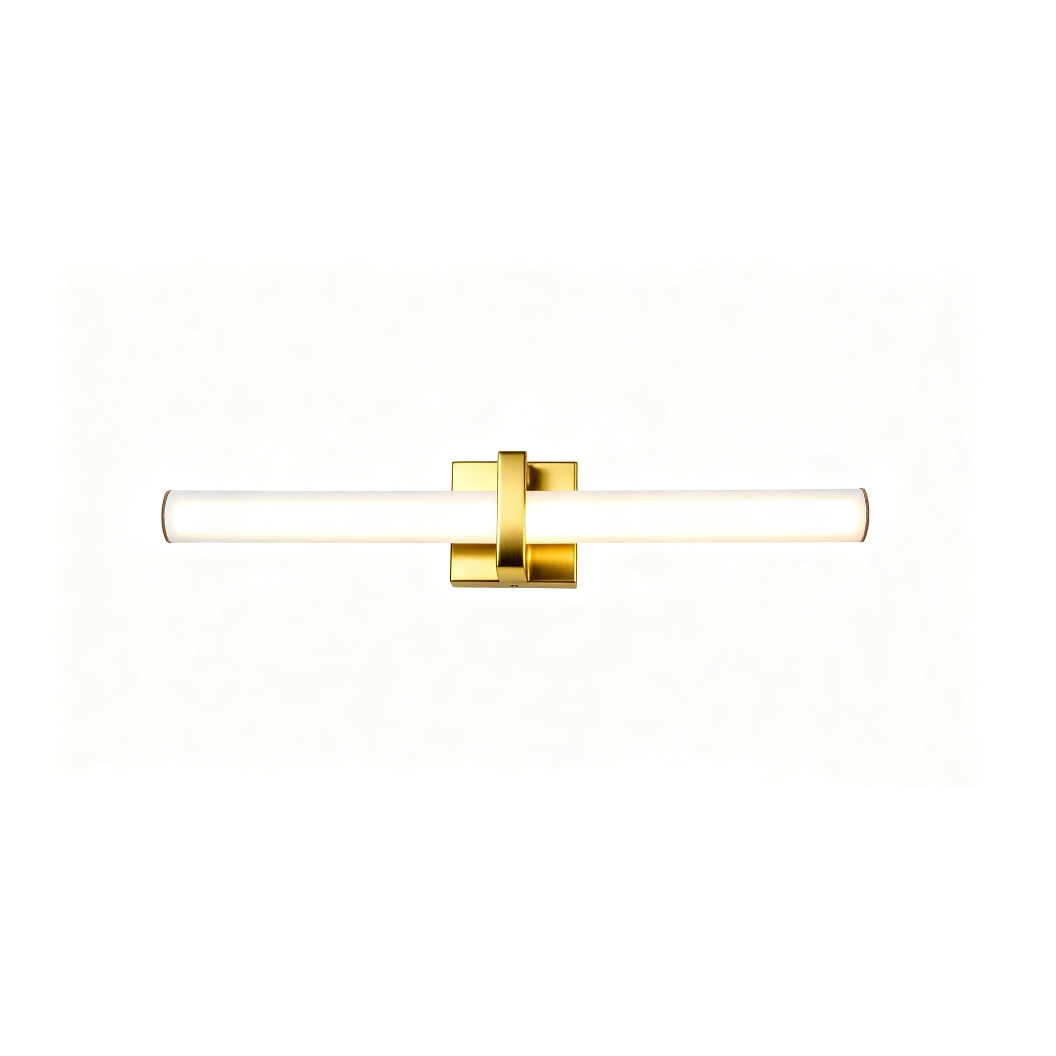 1-Light Satin Brass LED Wall Sconce With A Frosted Opal Glass Shade
