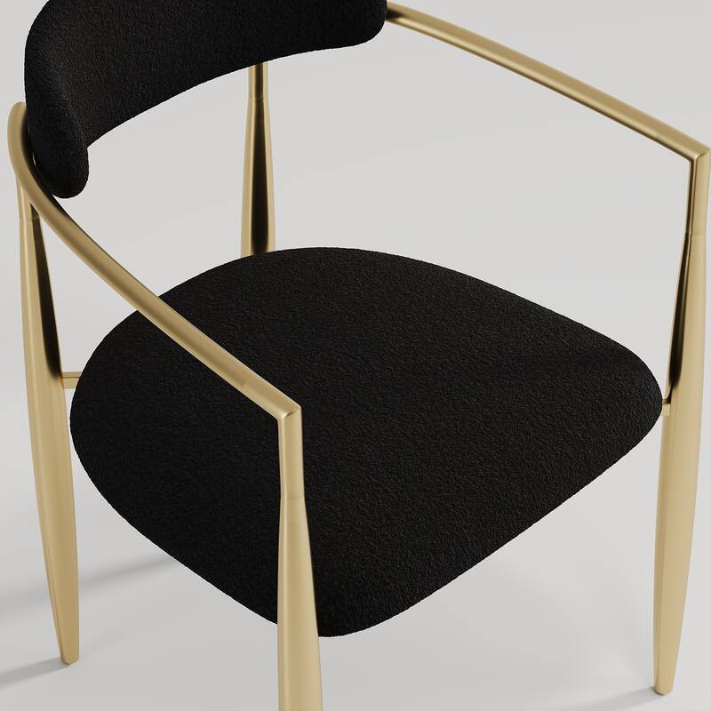 9 - Piece 94.48'' Modern Minimalist Extendable Sintered Stone Top Dining Set with 8 Fabric Chair