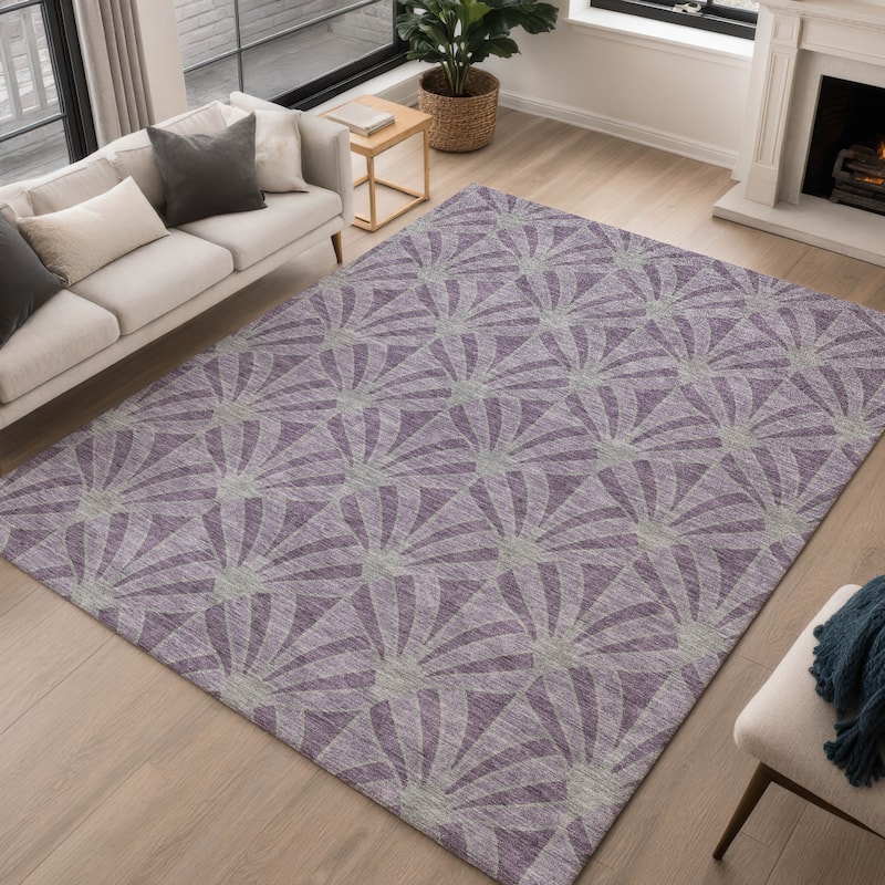 Machine Washable Indoor/ Outdoor Casual Kim Chantille Rug