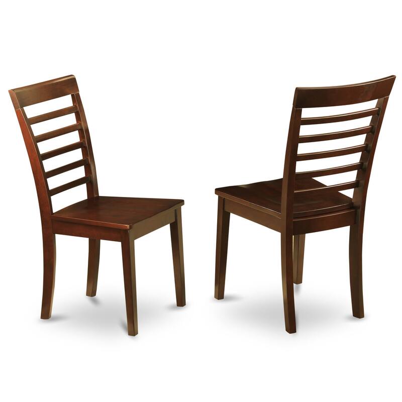 Dinette Set for 4 - Rectangular Table with Butterfly Leaf & 4 Ladder Back Chairs, Wooden Dining Room Furniture