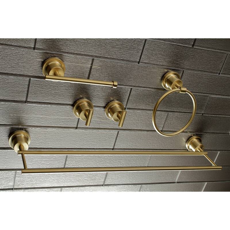 Kingston Brass Concord 5 Piece Bathroom Package with Towel Bar, Dual