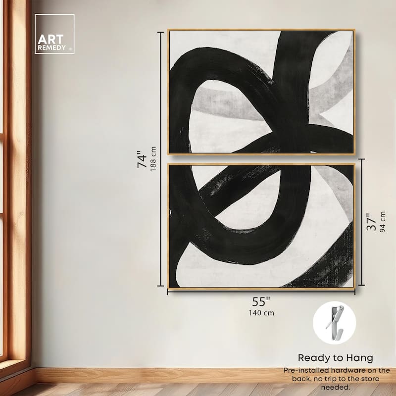 Infinite Loop I Canvas Set of 2 by Art Remedy