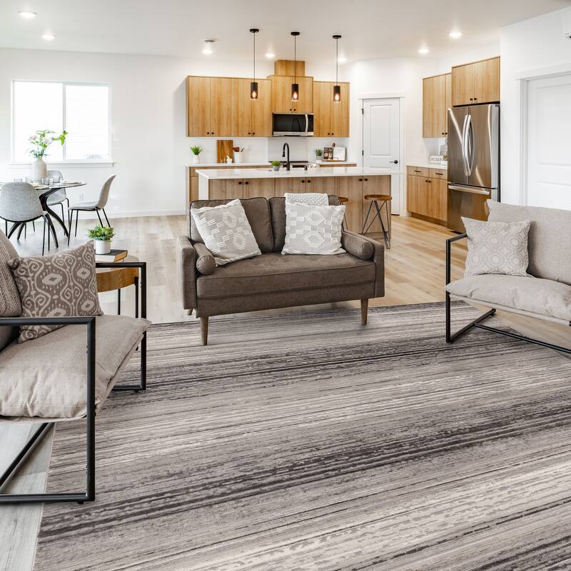 Gertmenian Flora Transitional Casual Modern Soft High-Low Polypropylene Polyester Indoor Area Rug Collection