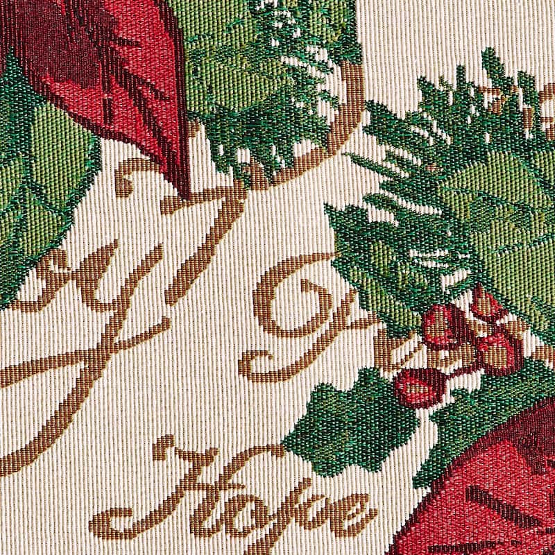 Violet Linen Decorative Christmas Tapestry Holiday Design- 19" X 27" Area Rug - 19" x 27"