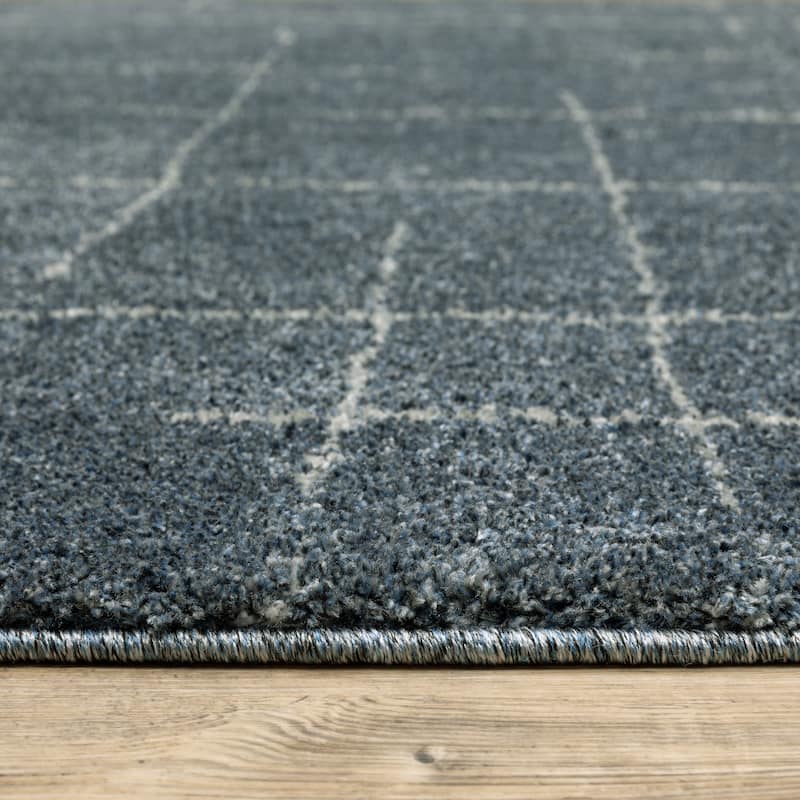Style Haven Archer Abstract Geometric Blue/ Gray Indoor Area Rug