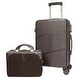 preview thumbnail 11 of 23, World Traveler 2-Piece Carry-on Vanity Trunk Luggage Set Brown