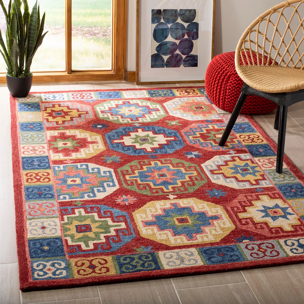 SAFAVIEH Handmade Aspen Cheridwen & Eclectic Tribal Wool Rug