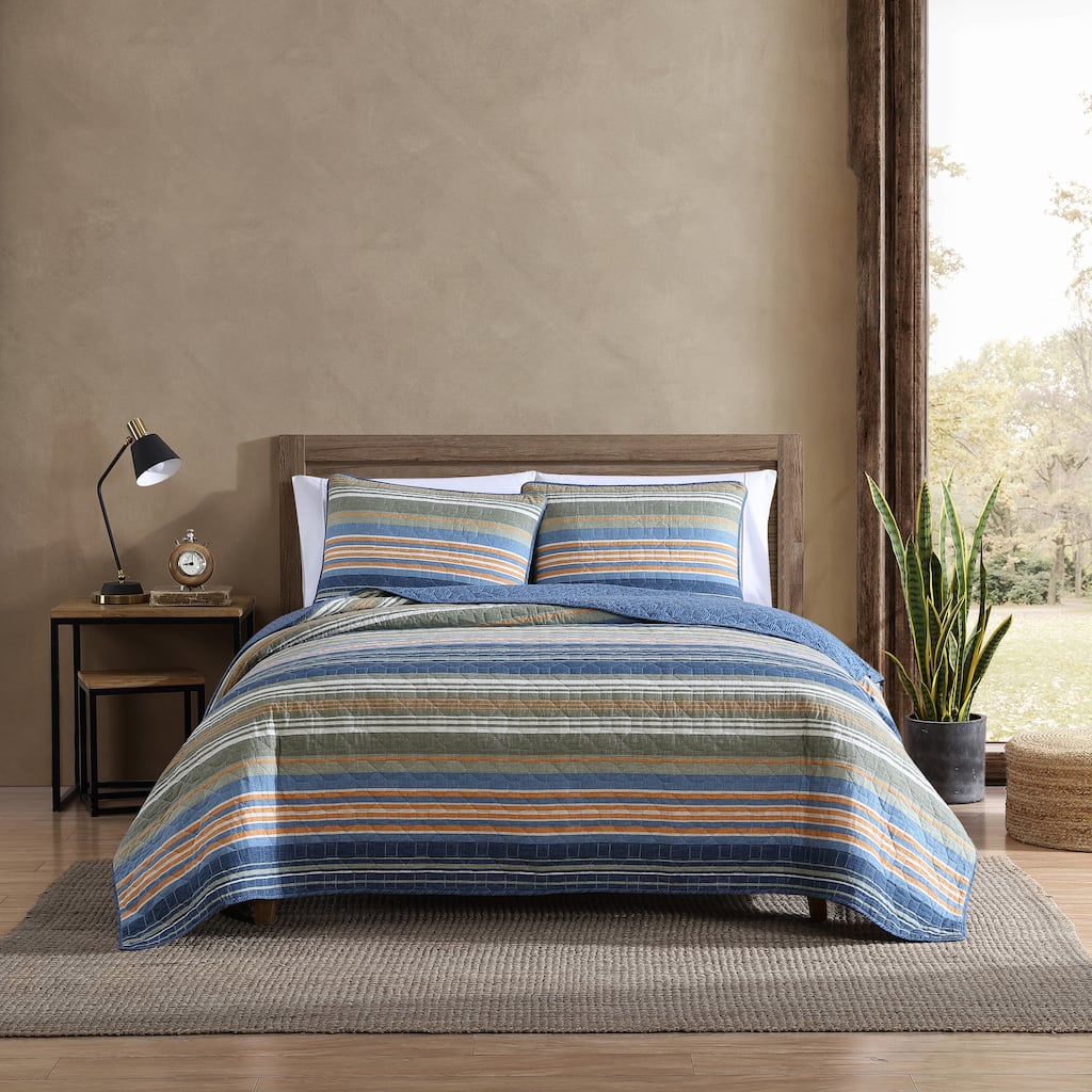 Eddie Bauer Yakima Valley Cotton Blue Quilt Set
