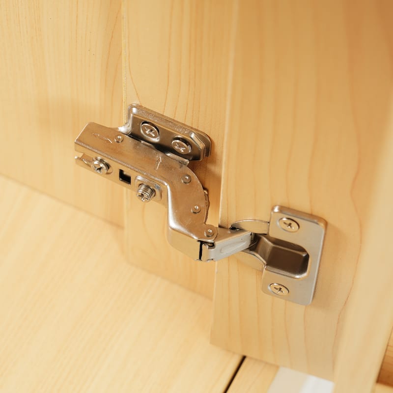 Bathroom Vanity with Sink, Bathroom Cabinet with Soft Closing Door, Wood Cabinet with Storage Rack and Adjustable Shelve
