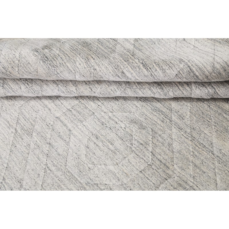 Contemporary Geometric Gabbeh Oriental Area Rug Wool Hand-knotted - 4'10" x 7'8"