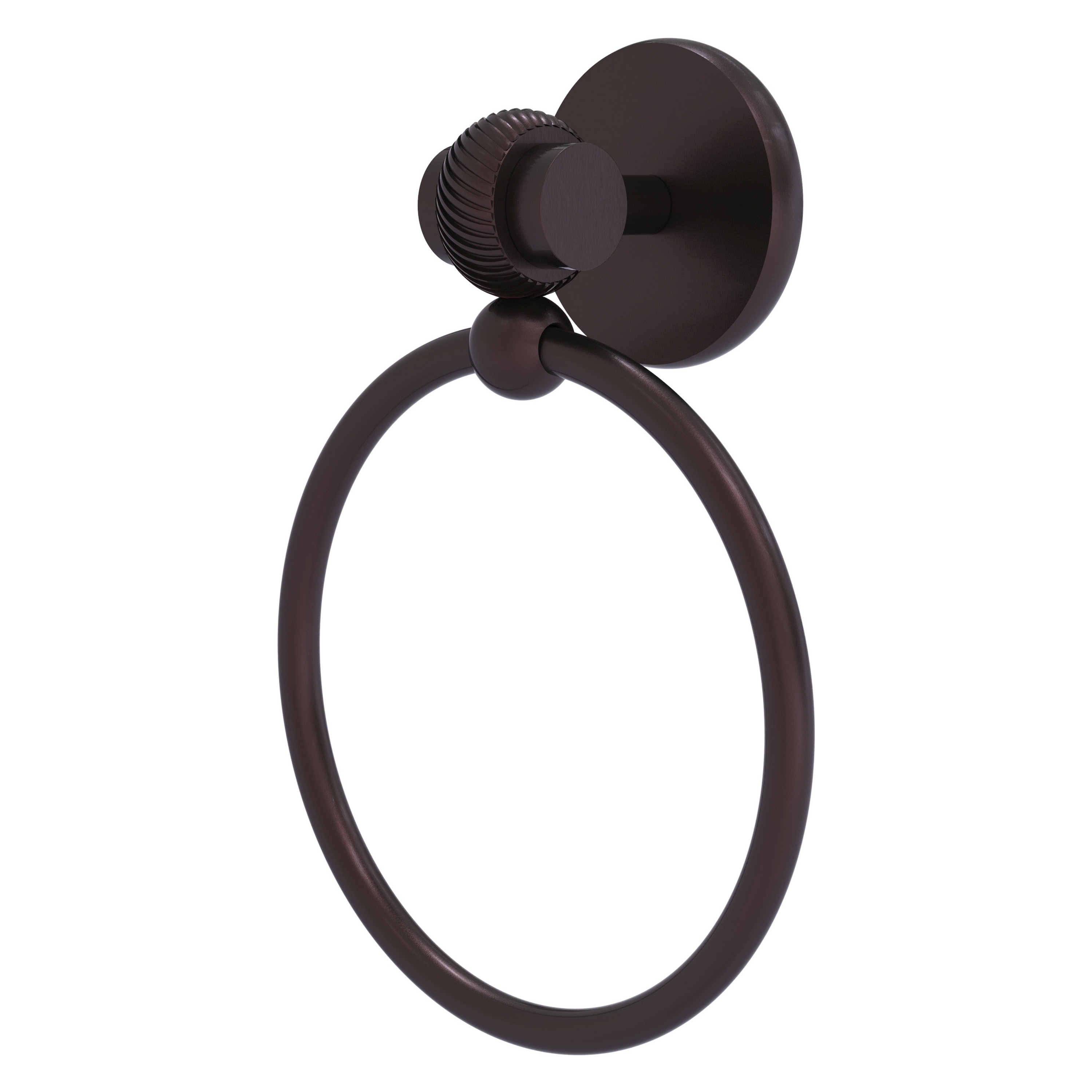 Allied Brass Satellite Orbit Two Collection Towel Ring with Twist Accent
