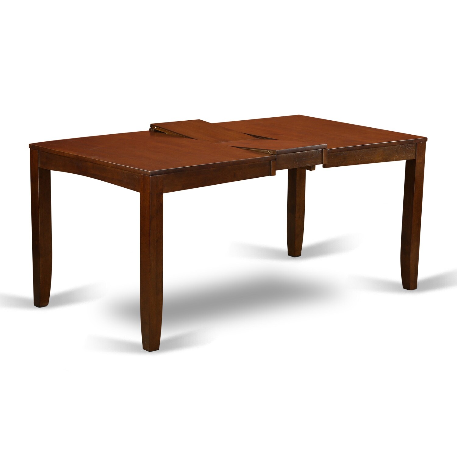 LYFD6-ESP Espresso Wood Dining Table with Leaf and 4 ...