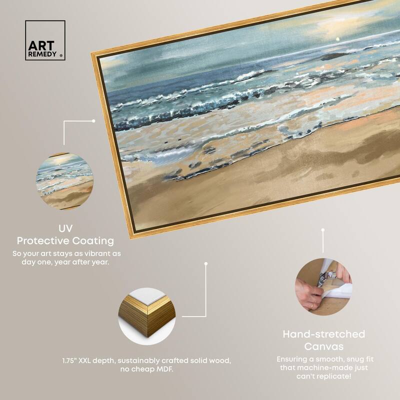 Relaxing Time at Beach Panoramic Canvas by Art Remedy