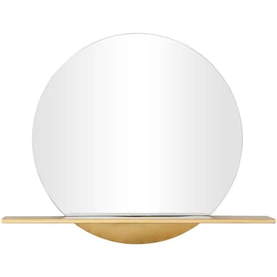 Metal 1 Shelf Wall Mirror - Gold - Roche River Decor