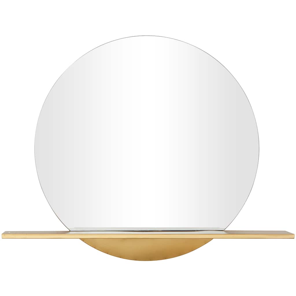 Metal 1 Shelf Wall Mirror - Gold - Roche River Decor
