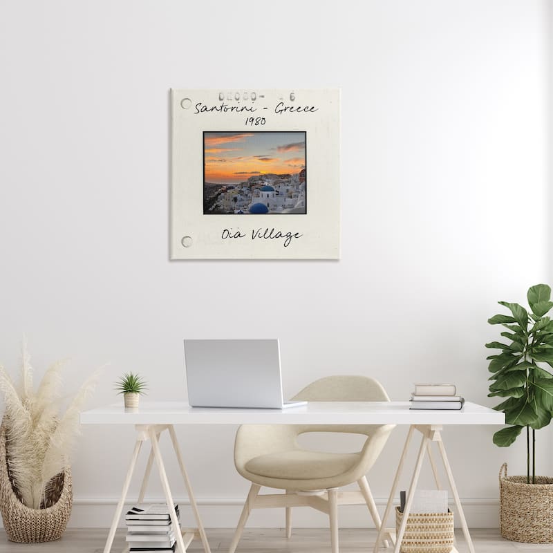 Stupell Greece Travel City View Canvas Wall Art Design By Val Rhodes