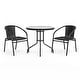 preview thumbnail 14 of 34, 3-piece Outdoor Table/Chair Set - 28.75"W x 28.75"D x 28"H