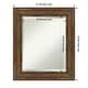preview thumbnail 6 of 25, Beveled Wood Wall Mirror - Alexandria Rustic Brown Frame