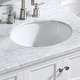 preview thumbnail 8 of 17, BATHLET 60 inch Double Sink White Bathroom Vanity with Open Shelf