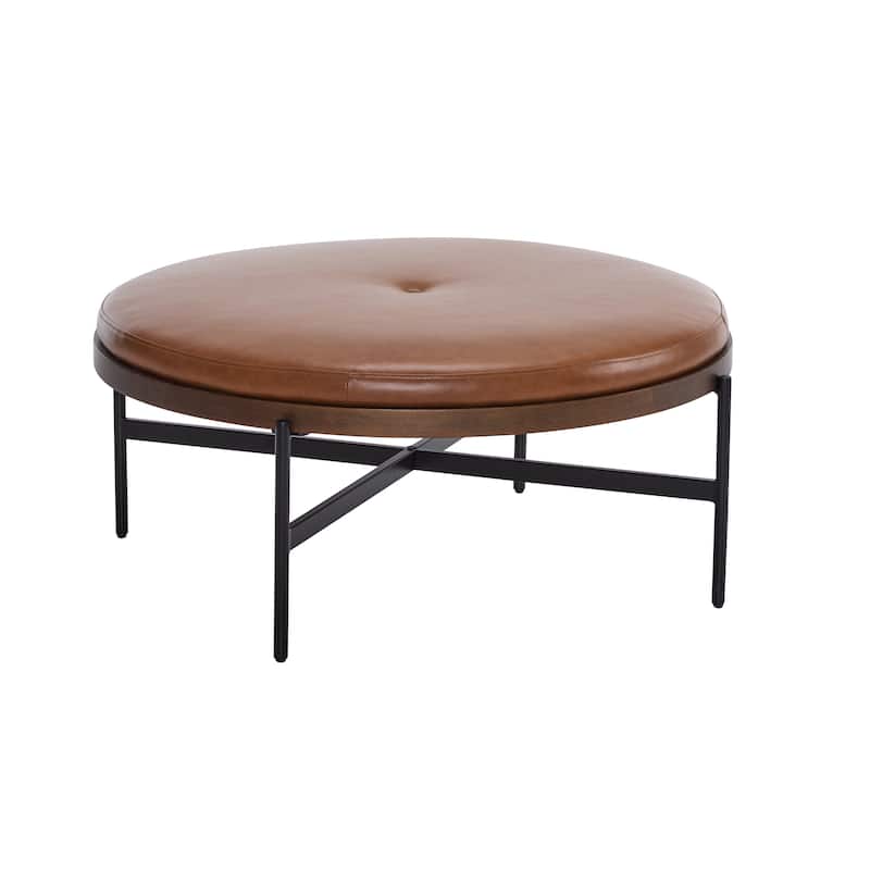 Christopher Knight Home - Sunfay Round Cocktail Ottoman for Modern Living Spaces