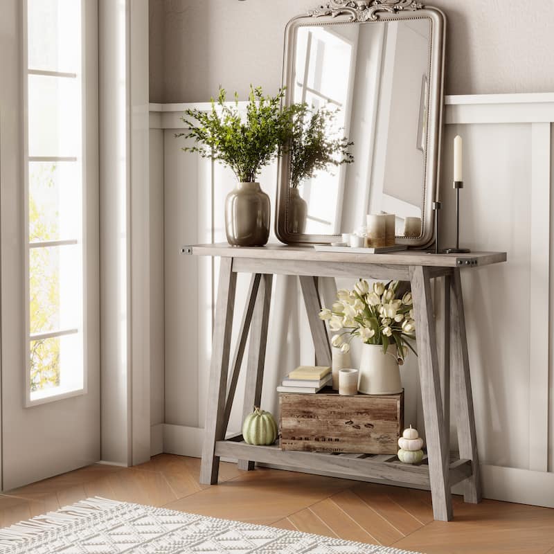 Console Table with Storage Shelf Entry Table for Living Room Hallway - 41.34 in L * 11.42 in W * 31.5 in H