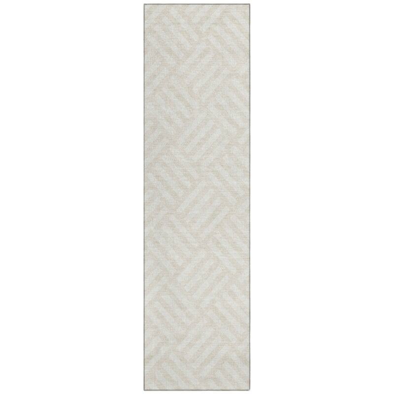 Machine Washable Indoor/ Outdoor Chantille Contemporary Geo Rug