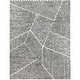 preview thumbnail 7 of 20, Larsen Modern Varied Stripes Area Rug 2'2" x 7' Runner - Charcoal Grey