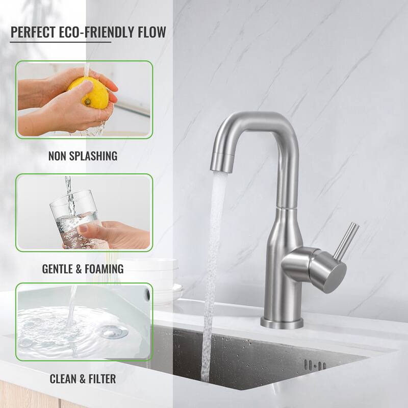 WOWOW Single Handle Bar Faucet With Swivel Spout