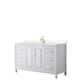 Option White, Gold Trim, Carrara Cultured Marble Top