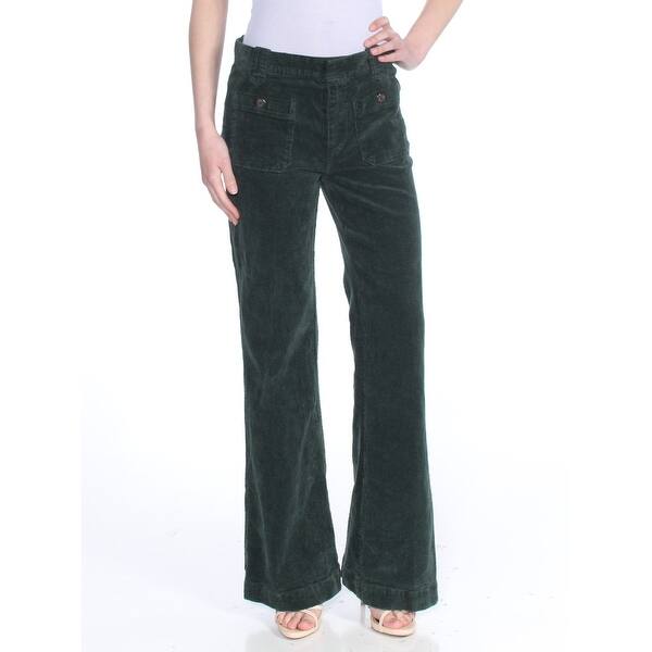 Shop Free People Womens Green Corduroy Flare Pants Size 2 Overstock 28178416