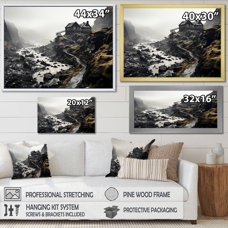 Designart "Moody Serenity Landscape " Factories Wall Art