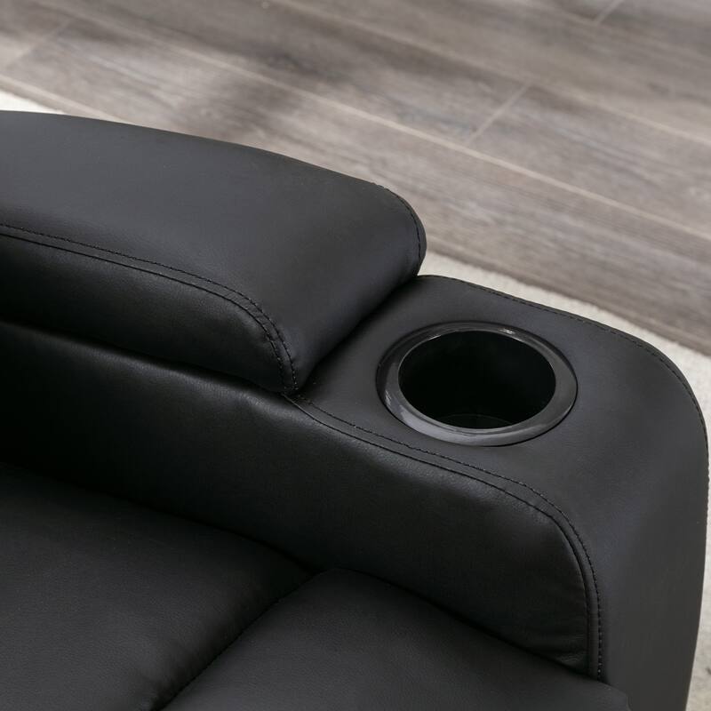 Manual Rocking Recliner Chair with Massage and Cup Holders
