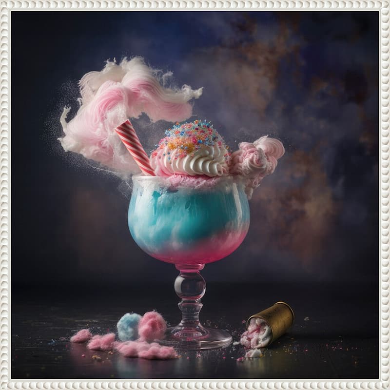 Fairy Fun Cocktail by Jake Fouracre Framed Canvas Wall Art Print - Sylvie Beaded White