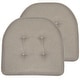 preview thumbnail 15 of 31, Sweet Home Collection Solid Color U-Shaped Memory Foam Chair Cushions - 16"x17" Set of 2 - Khaki