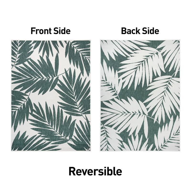 World Rug Gallery Floral Nature Inspired Indoor/Outdoor Area Rug