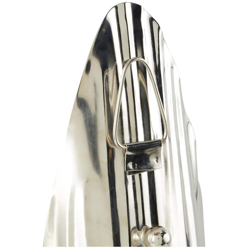 Stainless Steel Metal Leaf Wall Sconce with Hammered Design - Silver - Roche River Decor
