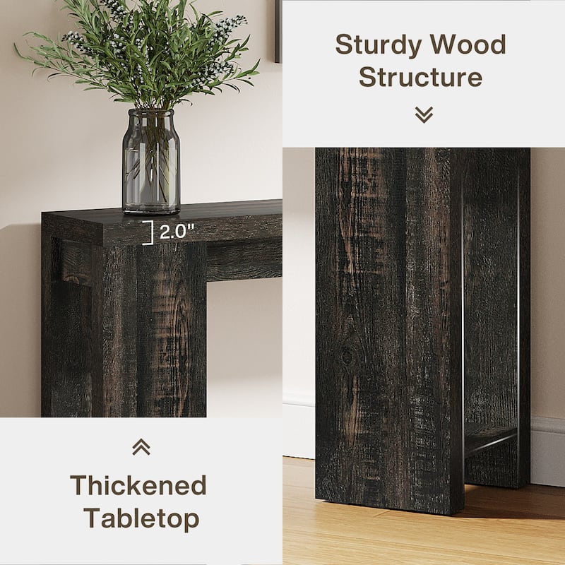 Farmhouse Wood 70.9 Inches Extra Long Console Table for Living Room, Hallway
