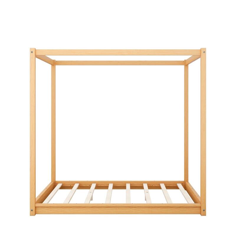 Merax Canopy Platform Bed with Support Legs