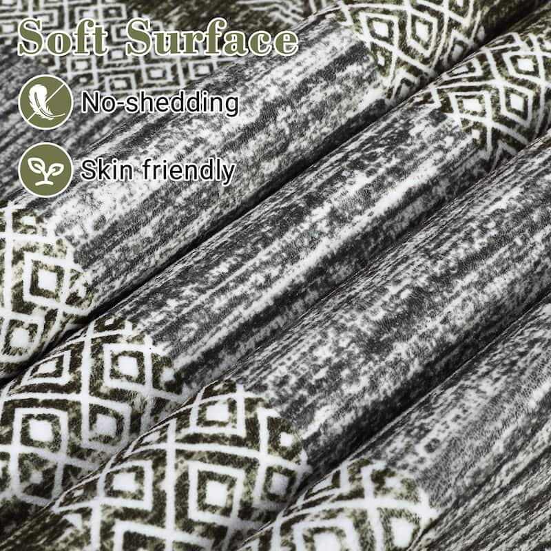 Modern Geometric Area Rugs for Living Room Bordered Rugs Indoor Printed Rug for Bedroom, Office