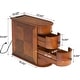 preview thumbnail 6 of 8, Solid Wood Chairside End Table, Two-Drawer Narrow Side Table Slim